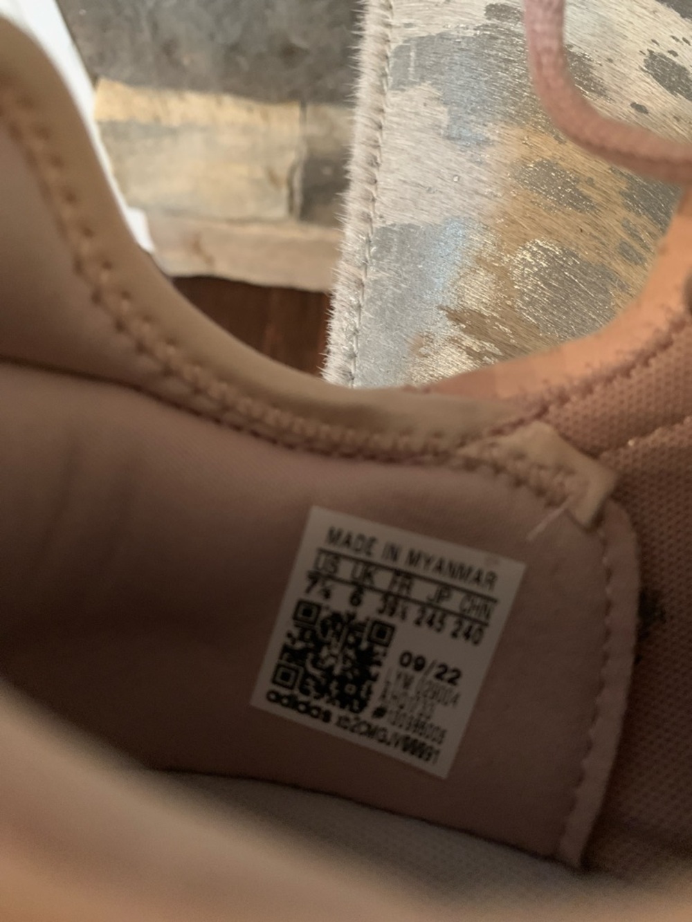 Adidas Cloudfoam Women's Blush Beige Sneakers - Picture 10 of 11